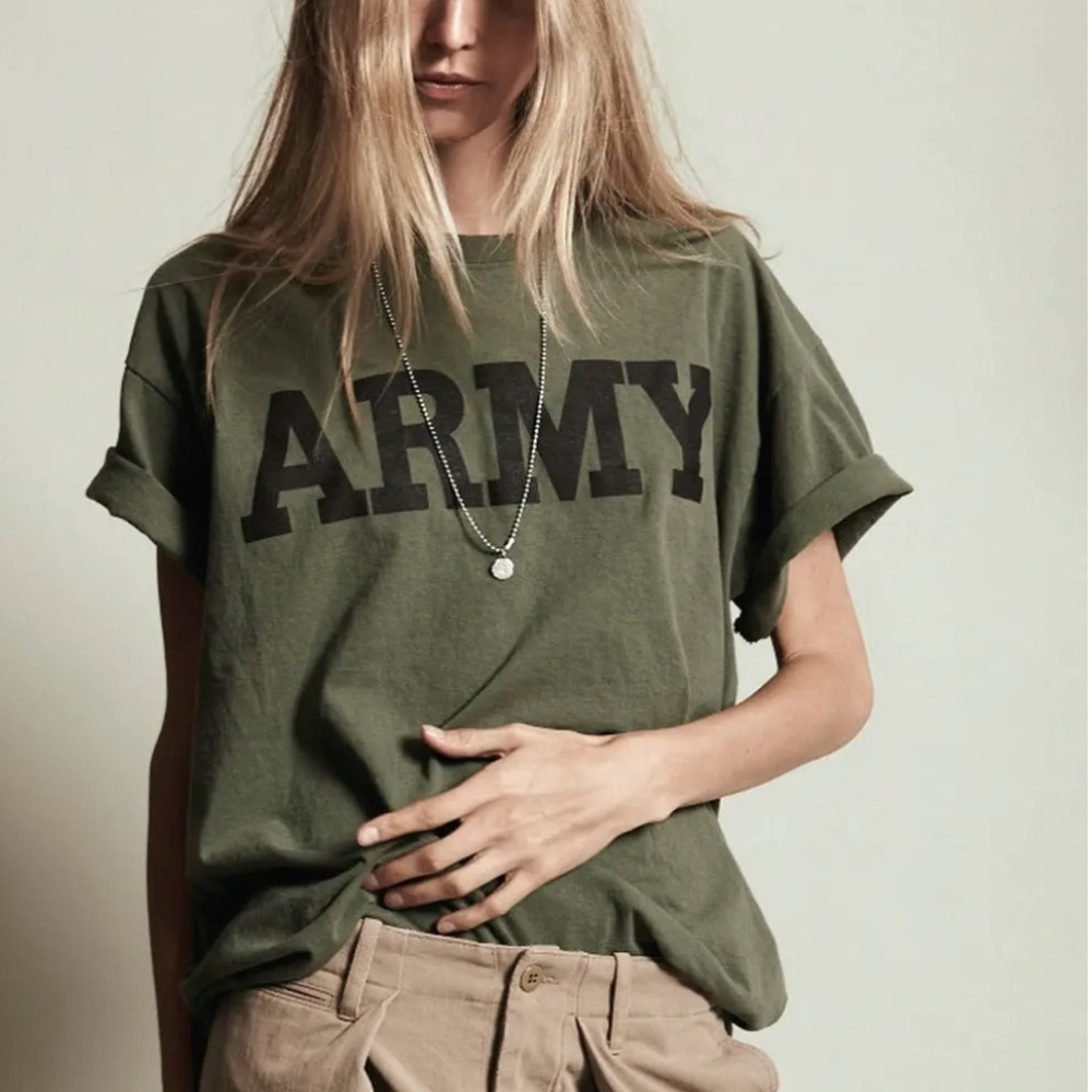 NLST ARMY tee shirt ( army green) size SMALL